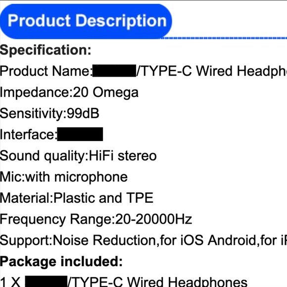 clip on c-type earbud wired - Picture 2 of 2